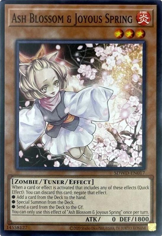 Ash Blossom & Joyous Spring (Unlimited Misprint) - SDWD-EN017 - Common / Short Print