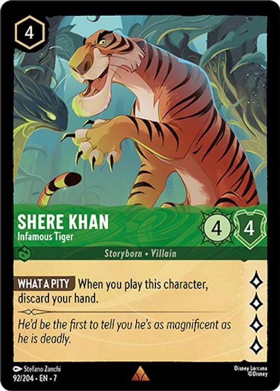 Shere Khan - Infamous Tiger - 92/204 - Rare