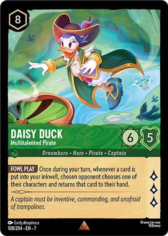 Daisy Duck - Multitalented Pirate - 108/204 - Rare