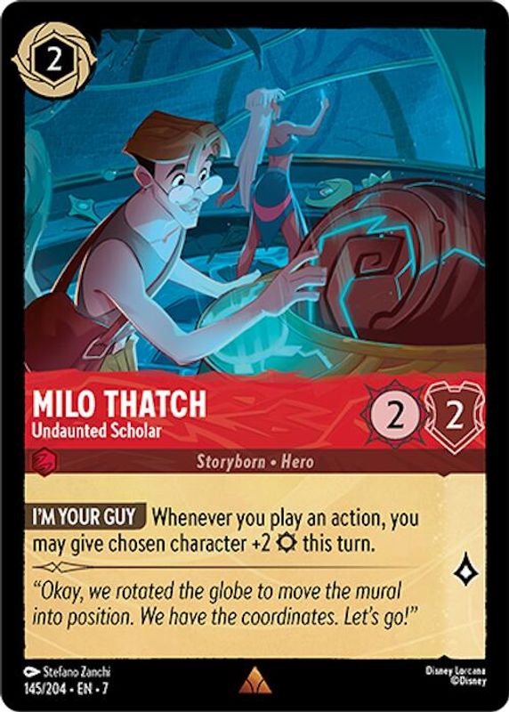 Milo Thatch - Undaunted Scholar - 145/204 - Rare