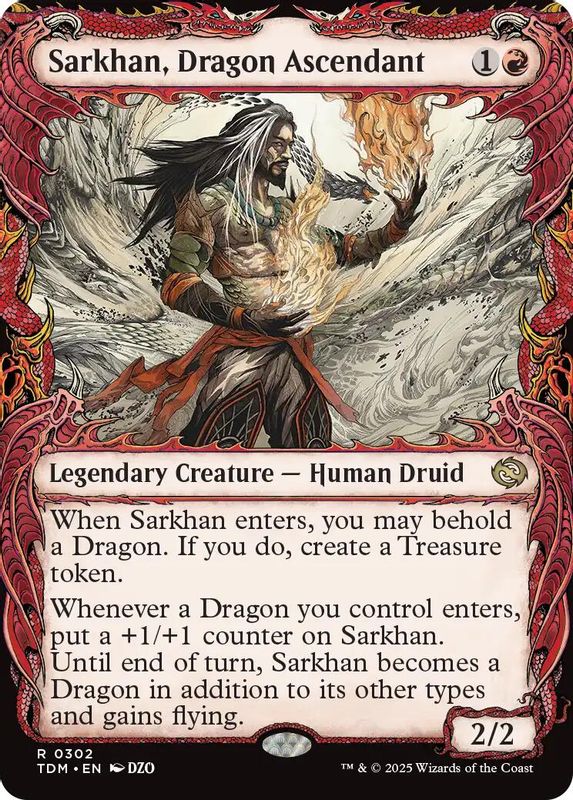 Sarkhan, Dragon Ascendant (0302) (Showcase) - 302 - Rare