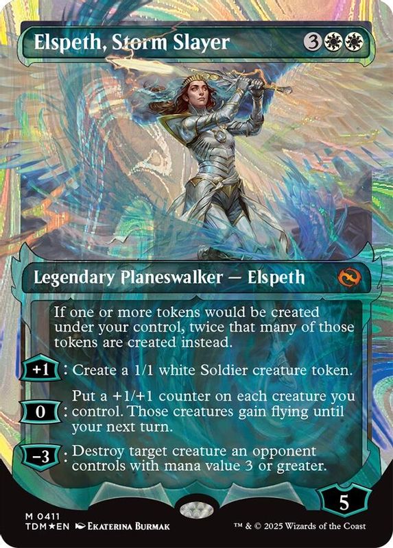 Elspeth, Storm Slayer (Showcase) (Halo Foil) - 411 - Mythic