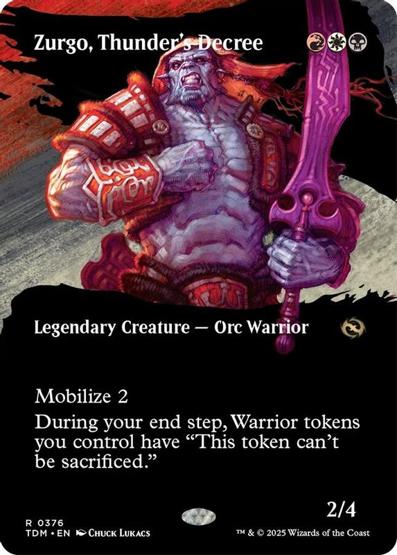 Zurgo, Thunder's Decree (Borderless) - 376 - Rare