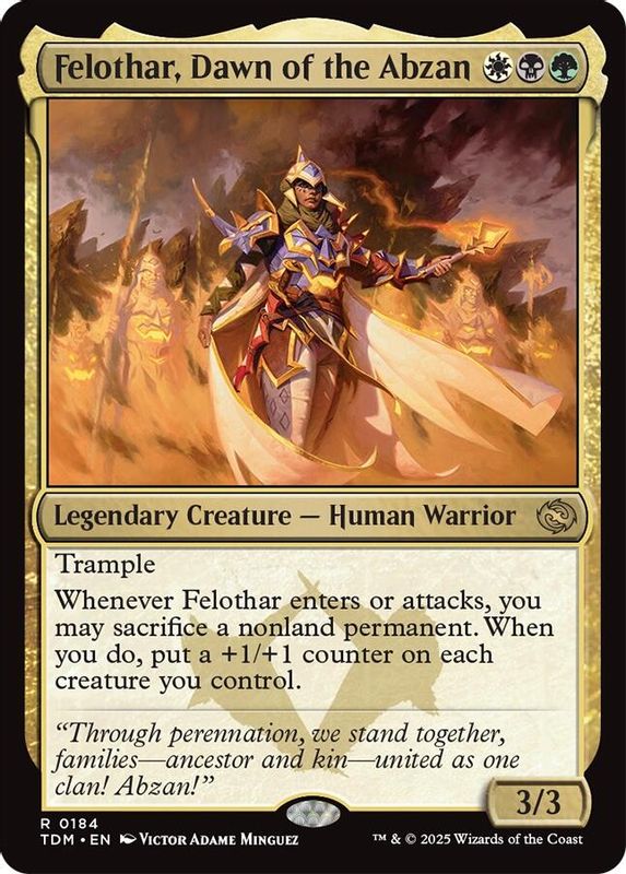 Felothar, Dawn of the Abzan - 184 - Rare