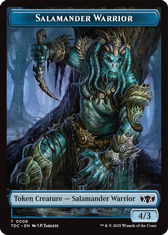 Salamander Warrior // Zombie Druid Double-Sided Token - 8 // 10 - Token