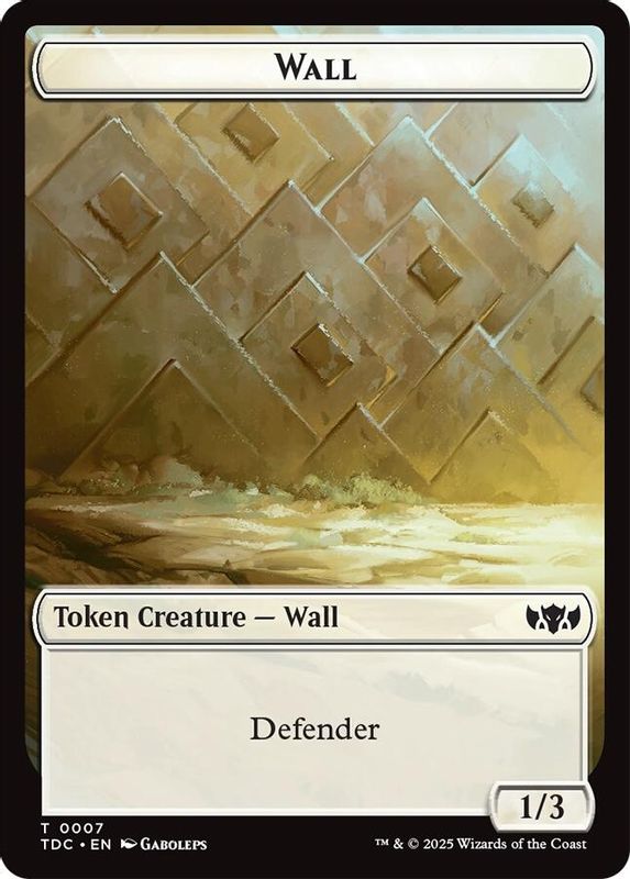 Wall // Spider Double-Sided Token - 7 // 25 - Token