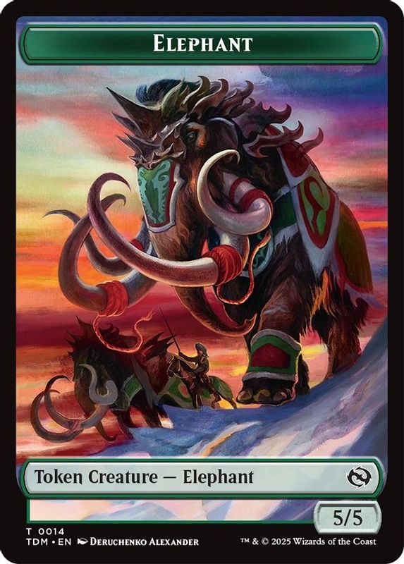 Elephant // Treasure  Double-Sided Token - 14 // 16 - Token