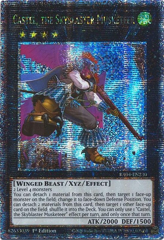 Castel, the Skyblaster Musketeer (Quarter Century Secret Rare) - RA04-EN230 - Quarter Century Secret Rare