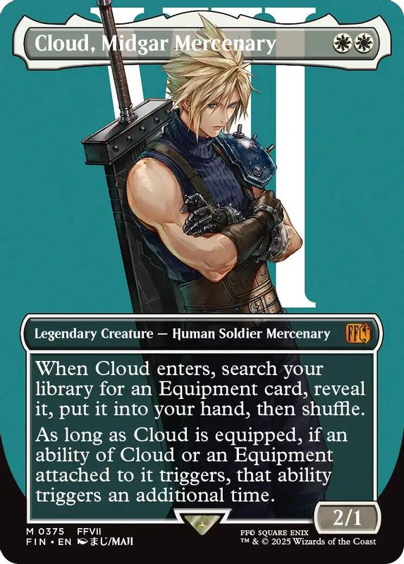 Cloud, Midgar Mercenary (Borderless) - 375 - Mythic