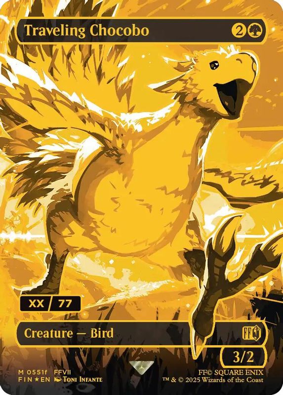 Traveling Chocobo (Borderless) (Serial Numbered) - 511f - Mythic