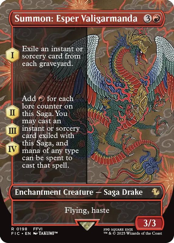 Summon: Esper Valigarmanda (Borderless) - 198 - Rare