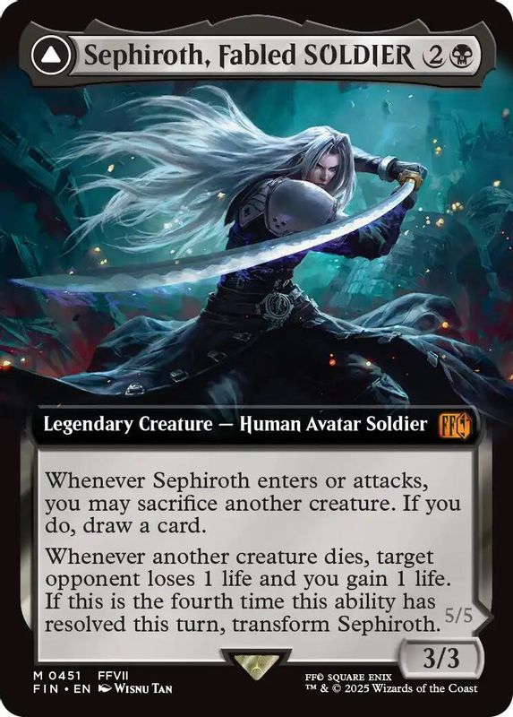 Sephiroth, Fabled SOLDIER (Extended Art) - 451 - Mythic