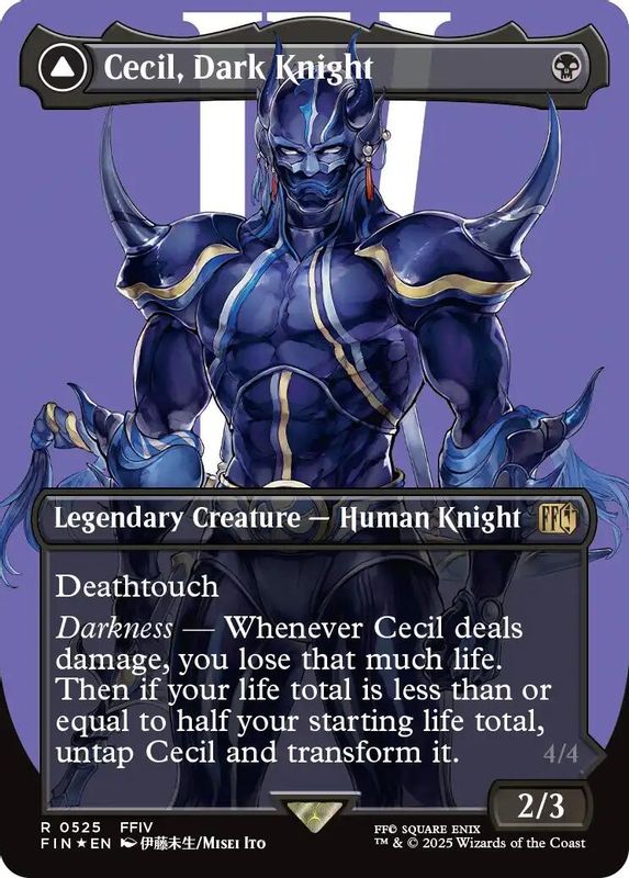 Cecil, Dark Knight (Borderless) (Surge Foil) - 525 - Rare