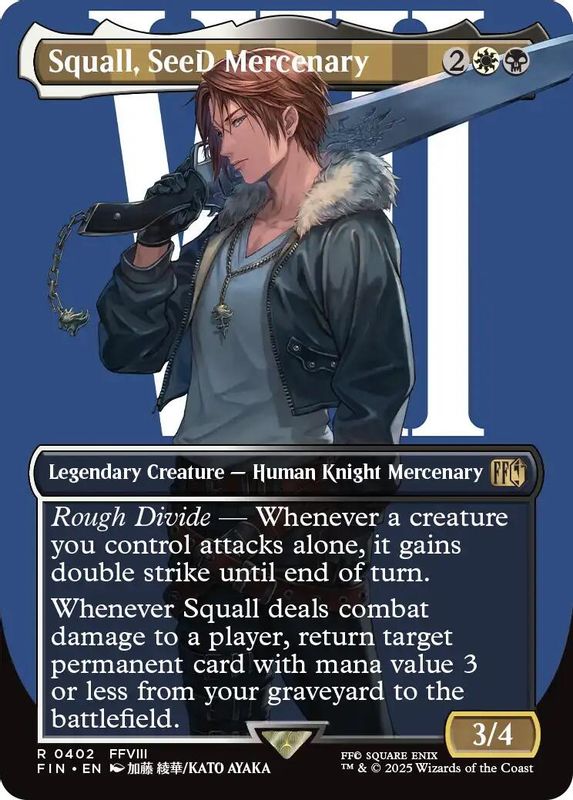 Squall, SeeD Mercenary (Borderless) - 402 - Rare