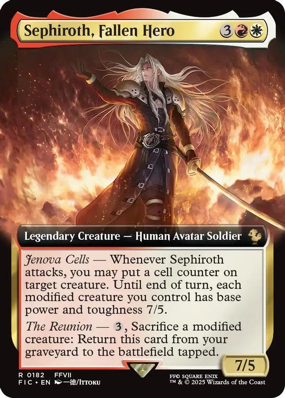 Sephiroth, Fallen Hero (Extended Art) - 182 - Rare