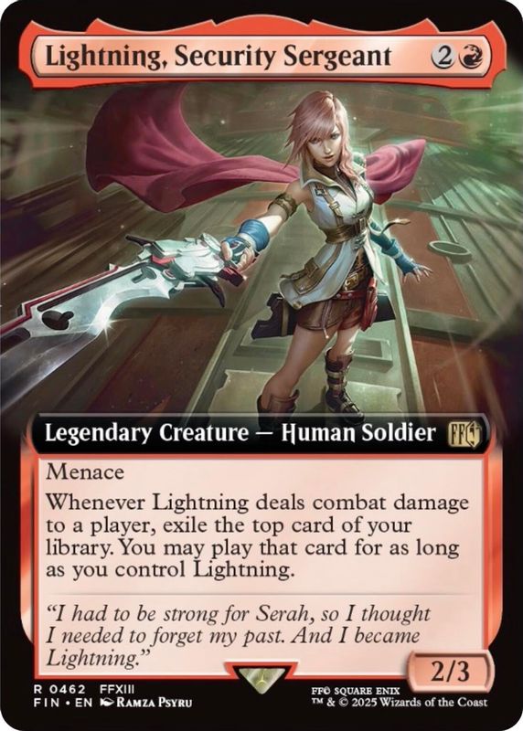 Lightning, Security Sergeant (Extended Art) - 462 - Rare