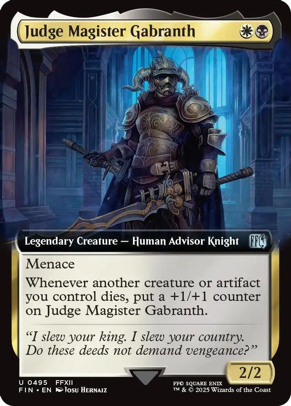 Judge Magister Gabranth (Extended Art) - 495 - Uncommon
