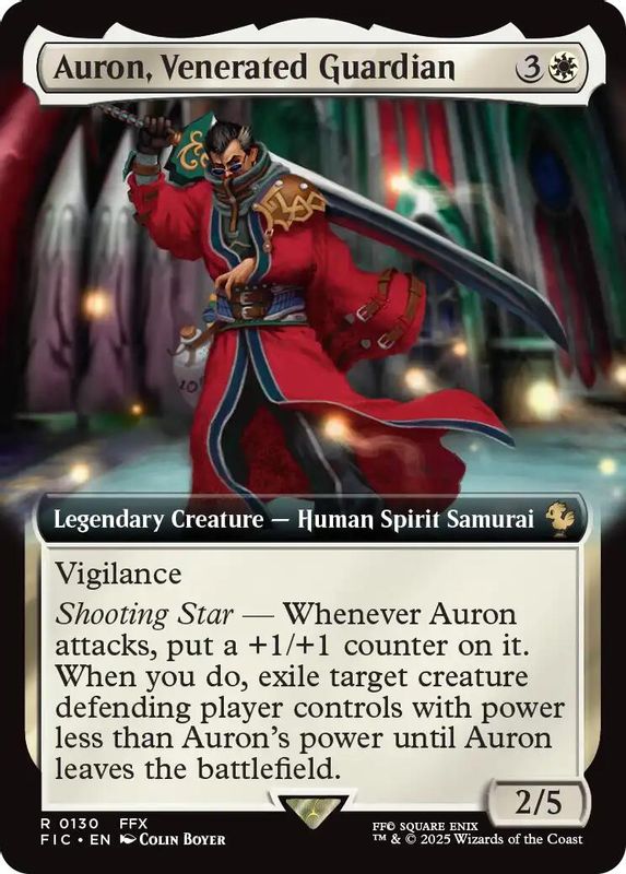 Auron, Venerated Guardian (Extended Art) - 130 - Rare