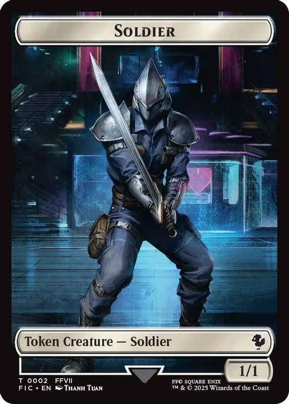 Soldier // Rebel Double-Sided Token (Surge Foil) - 2 // 7 - Token