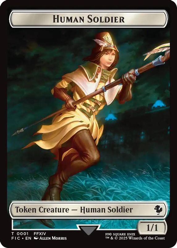 Human Soldier // Hero (0009) Double-Sided Token - 1 // 9 - Token