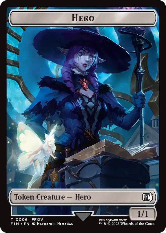 Hero (0006) // Wizard (0015) Double-Sided Token - 6  // 15 - Token