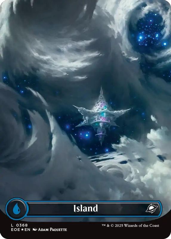 Island (0368) (Borderless) (Galaxy Foil) - 368 - Land