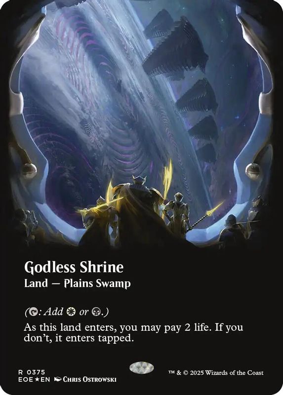 Godless Shrine (Borderless) (Galaxy Foil) - 375 - Rare