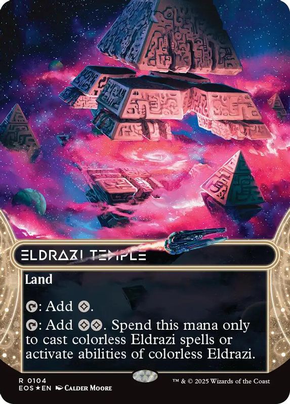 Eldrazi Temple (0104) (Borderless) (Galaxy Foil) - 104 - Rare