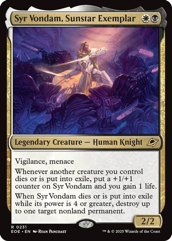 Syr Vondam, Sunstar Exemplar - 231 - Rare