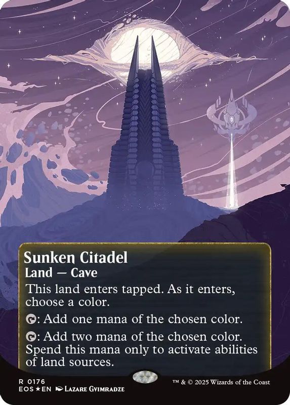 Sunken Citadel (0176) (Borderless) (Galaxy Foil) - 176 - Rare