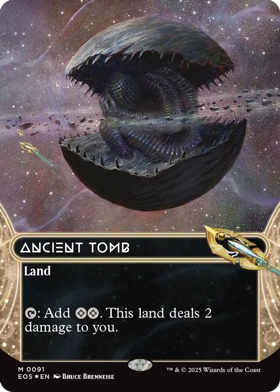 Ancient Tomb (0091) (Borderless) (Galaxy Foil) - 91 - Mythic