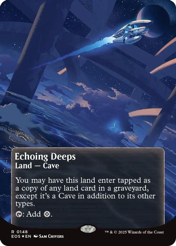 Echoing Deeps (0148) (Borderless) (Galaxy Foil) - 148 - Rare