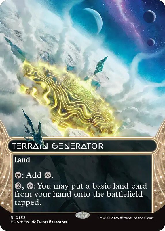 Terrain Generator (0133) (Borderless) (Galaxy Foil) - 133 - Rare