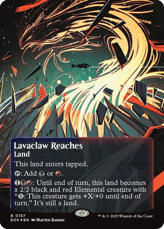 Lavaclaw Reaches (0157) (Borderless) (Galaxy Foil) - 157 - Rare