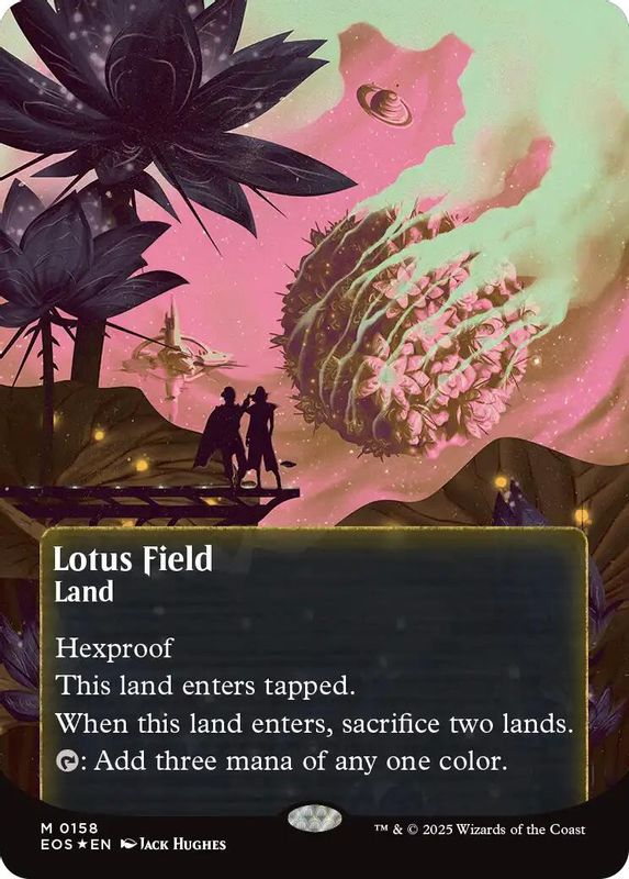 Lotus Field (0158) (Borderless) (Galaxy Foil) - 158 - Mythic
