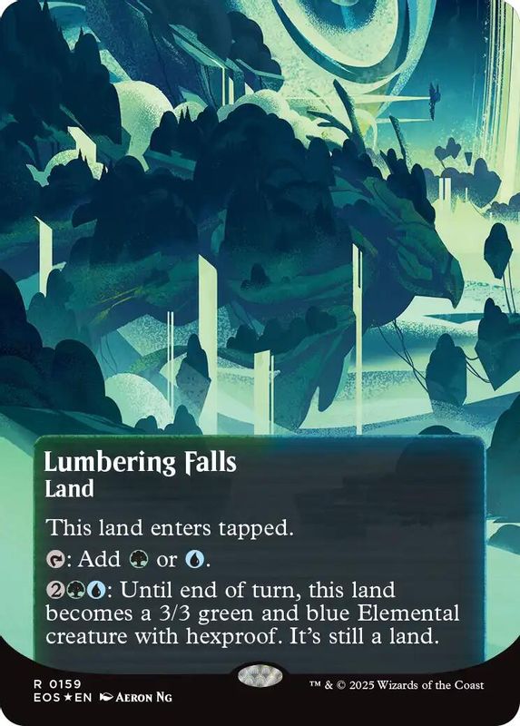 Lumbering Falls (0159) (Borderless) (Galaxy Foil) - 159 - Rare
