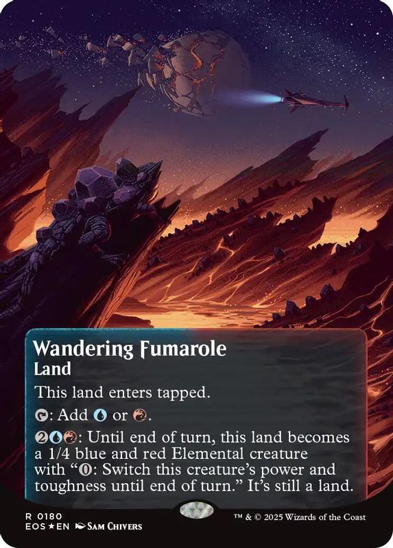 Wandering Fumarole (0180) (Borderless) (Galaxy Foil) - 180 - Rare