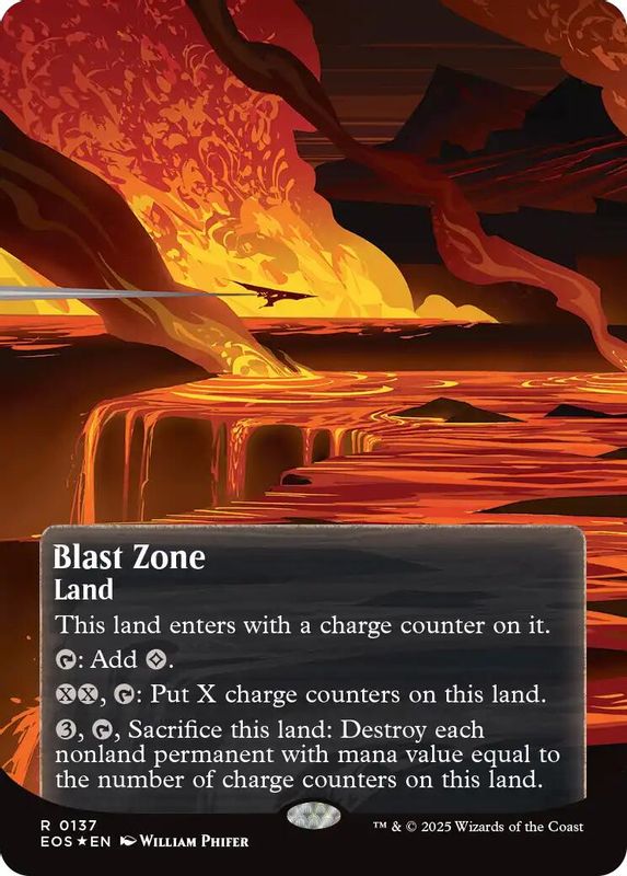 Blast Zone (0137) (Borderless) (Fracture Foil) - 137 - Rare