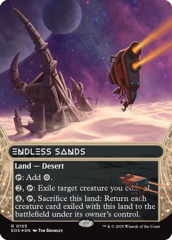 Endless Sands (0105) (Borderless) (Galaxy Foil) - 105 - Rare