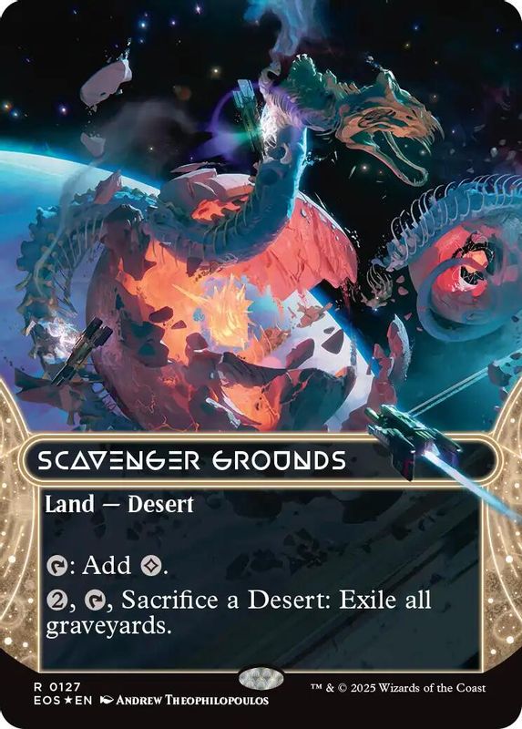 Scavenger Grounds (0127) (Borderless) (Galaxy Foil) - 127 - Rare