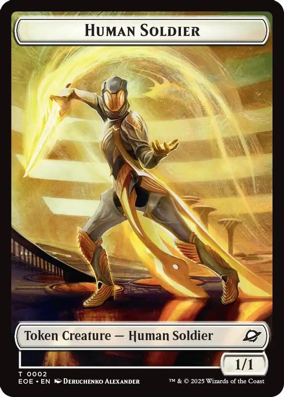 Human Soldier // Lander (0008) Double-Sided Token - 2 // 8 - Token