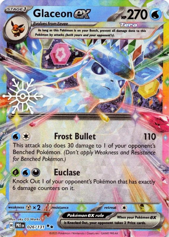 Glaceon ex - 026/131 (Holiday Calendar) - 026/131 - Double Rare