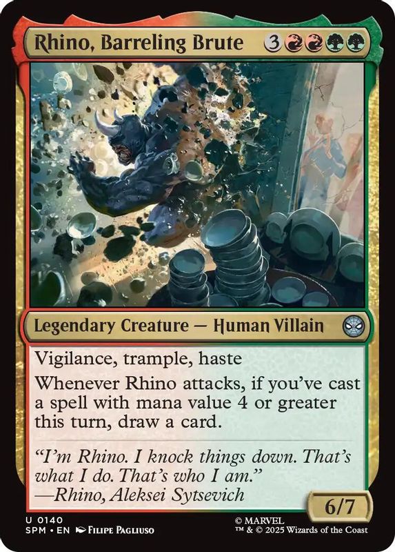 Rhino, Barreling Brute - 140 - Uncommon