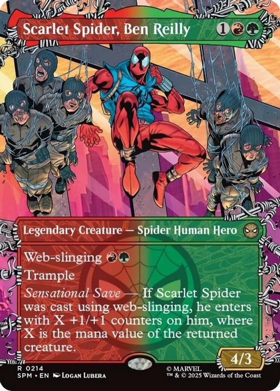 Scarlet Spider, Ben Reilly (Borderless) - 214 - Rare