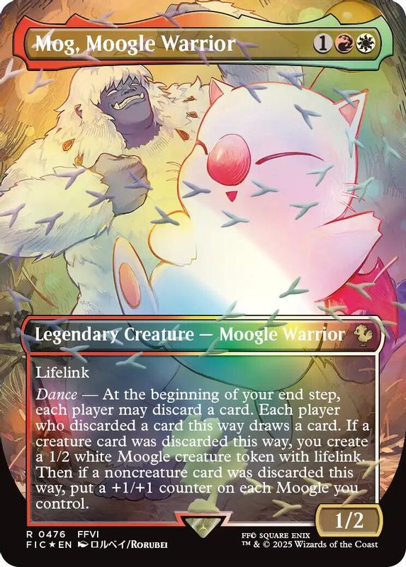 Mog, Moogle Warrior (Borderless) (Chocobo Track Foil) - 476 - Rare