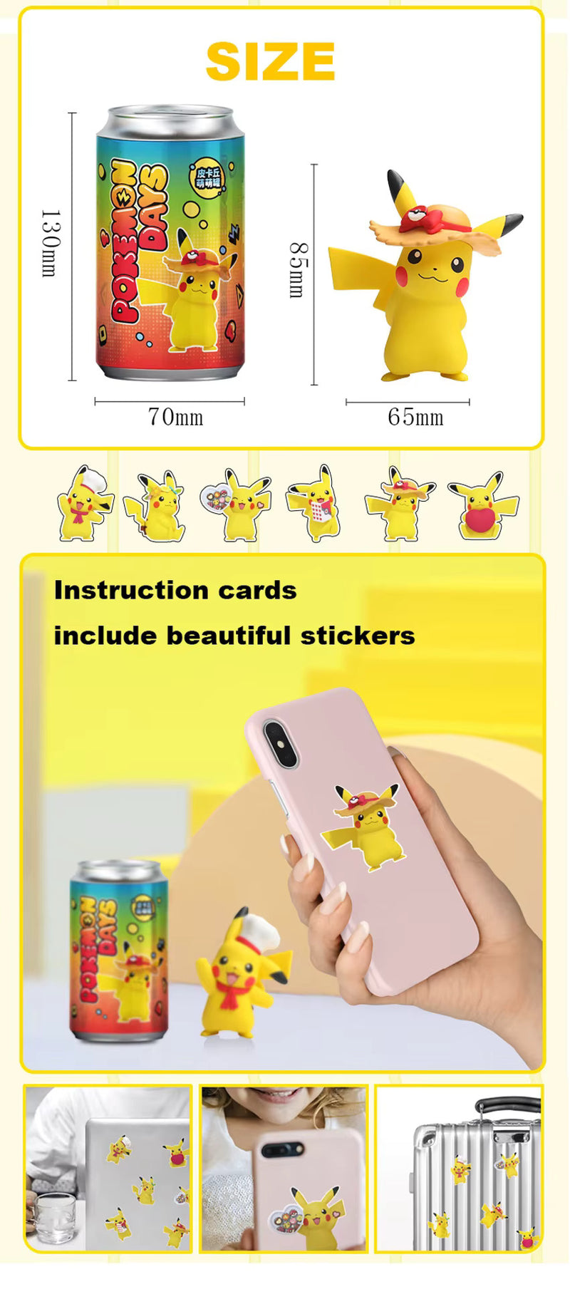 Pikachu Tin Can Figure "Random"