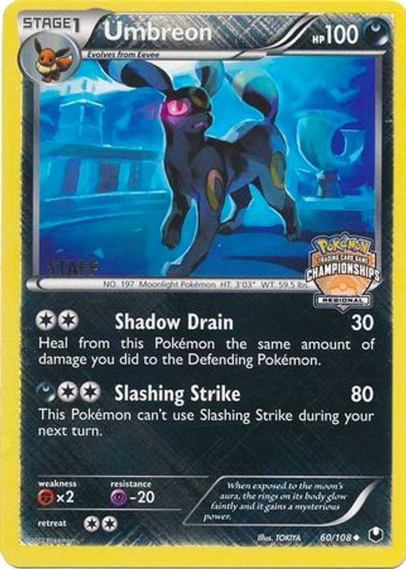Umbreon - 60/108 (Regional Championships) [Staff] - 060/108 - Promo