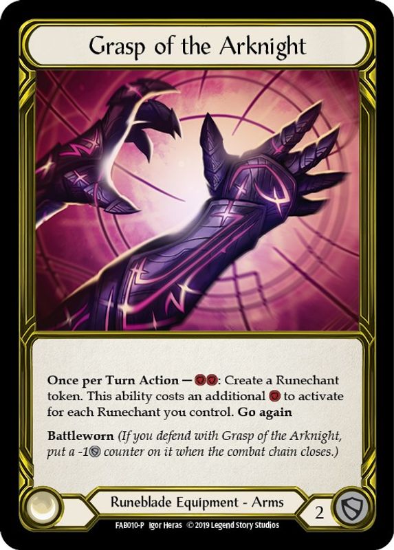 Grasp of the Arknight (Golden) - FAB010 - Promo