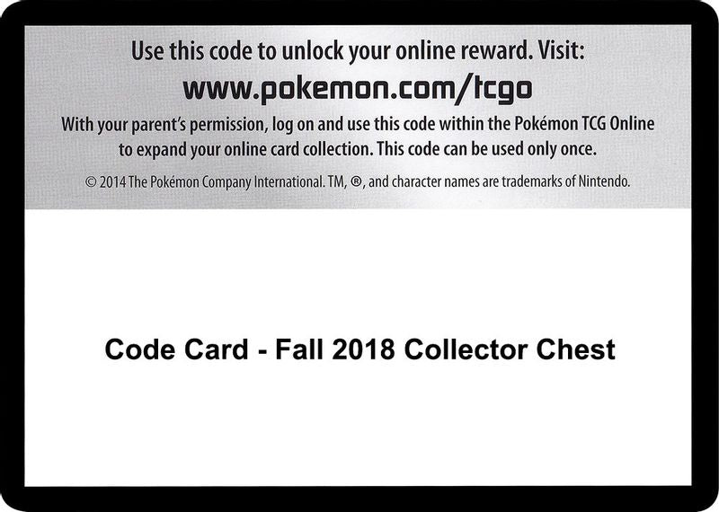 Code Card - Fall 2018 Collector Chest - Code Card