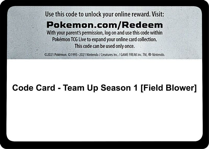 Code Card - Team Up Season 1 [Field Blower] - Code Card